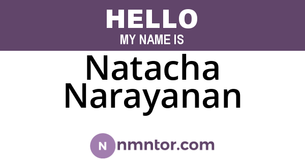 Natacha Narayanan