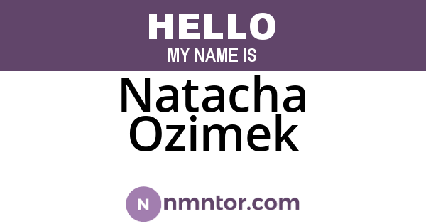 Natacha Ozimek