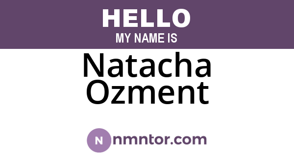 Natacha Ozment