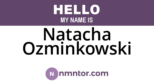 Natacha Ozminkowski