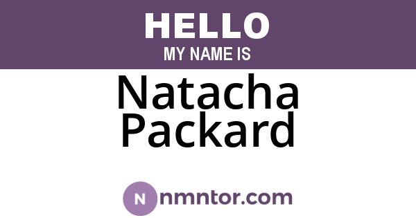 Natacha Packard
