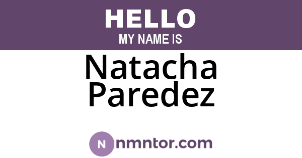 Natacha Paredez