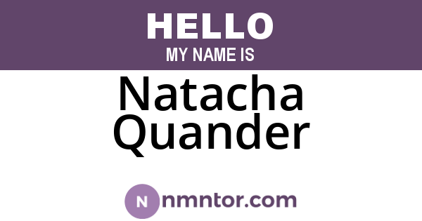 Natacha Quander