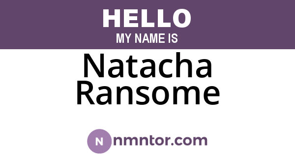 Natacha Ransome