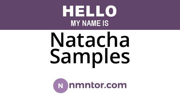 Natacha Samples