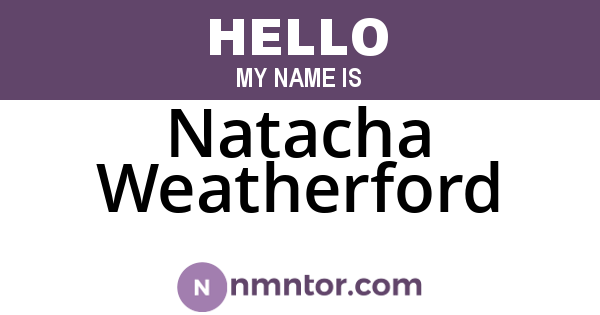 Natacha Weatherford
