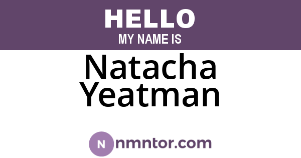 Natacha Yeatman