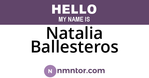 Natalia Ballesteros