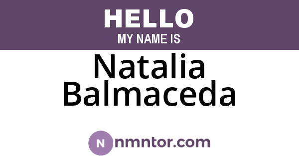 Natalia Balmaceda