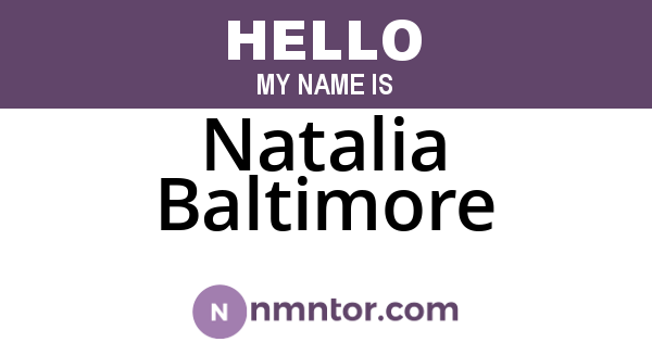 Natalia Baltimore