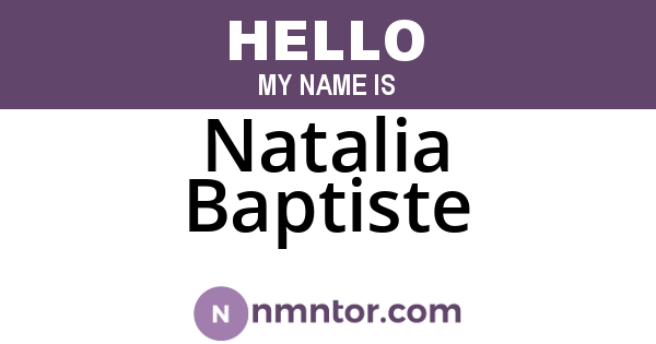 Natalia Baptiste