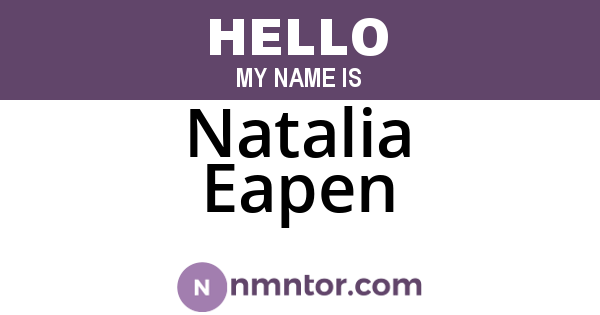 Natalia Eapen