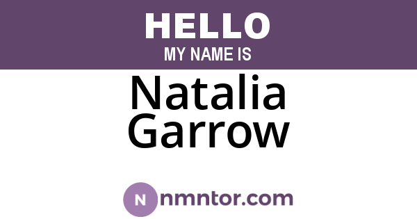 Natalia Garrow