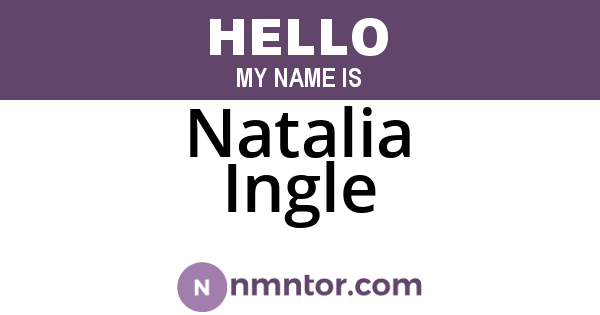 Natalia Ingle