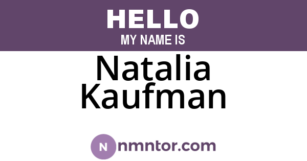 Natalia Kaufman