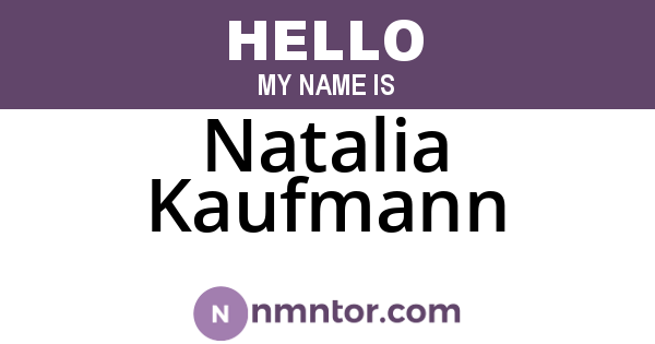 Natalia Kaufmann