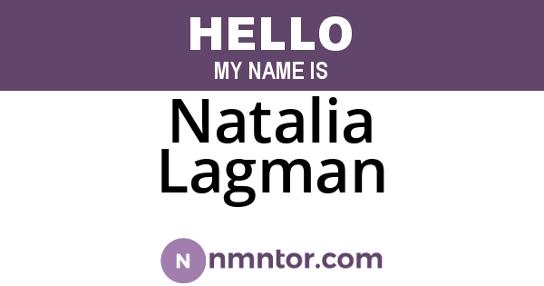 Natalia Lagman