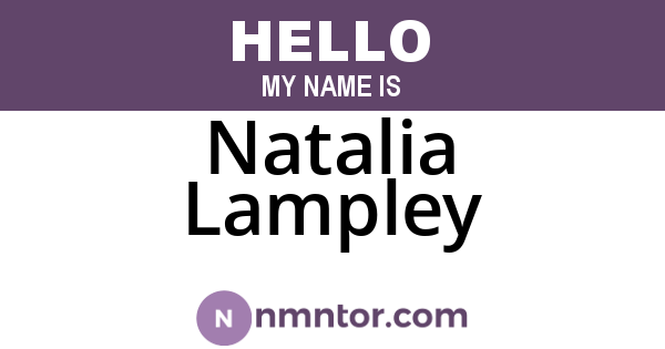 Natalia Lampley