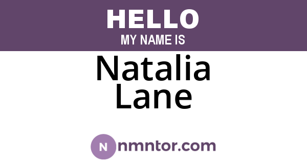 Natalia Lane