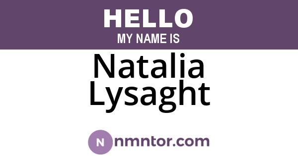 Natalia Lysaght