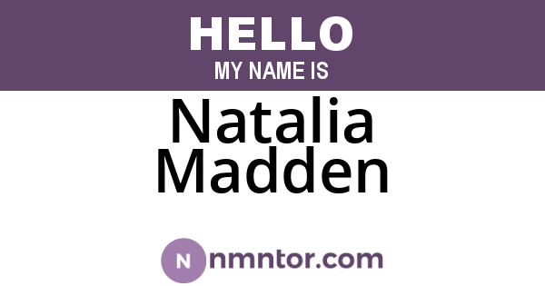 Natalia Madden