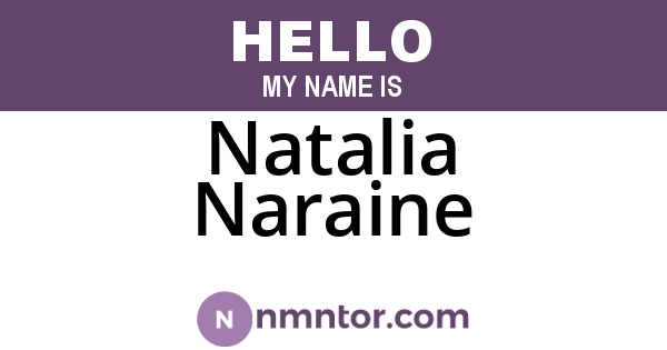 Natalia Naraine