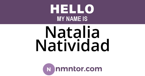 Natalia Natividad