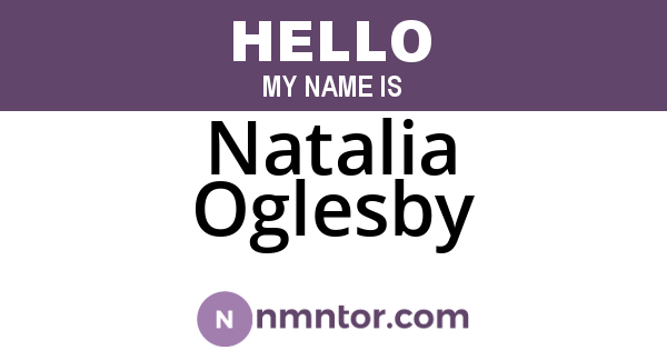 Natalia Oglesby