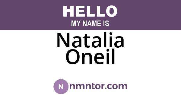 Natalia Oneil