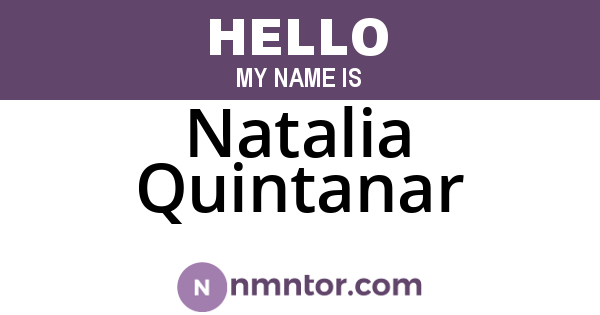 Natalia Quintanar