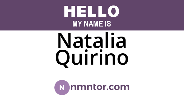 Natalia Quirino