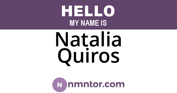 Natalia Quiros