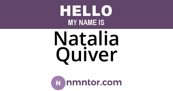 Natalia Quiver