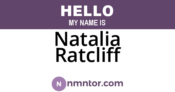 Natalia Ratcliff