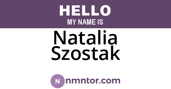 Natalia Szostak