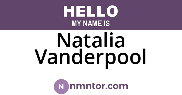 Natalia Vanderpool
