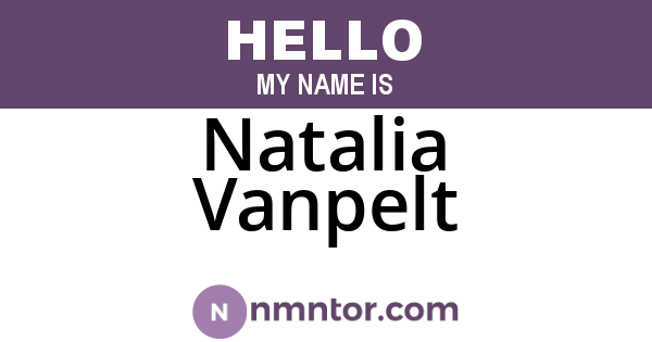 Natalia Vanpelt