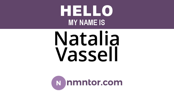 Natalia Vassell