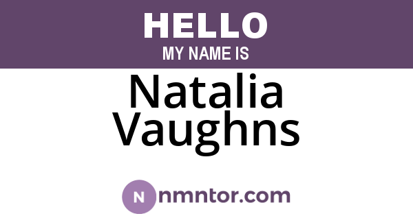 Natalia Vaughns