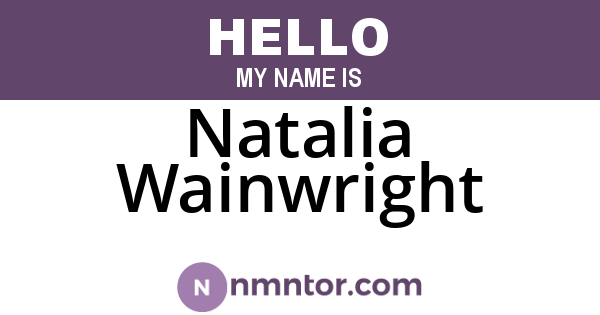 Natalia Wainwright