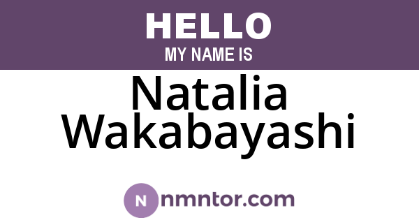 Natalia Wakabayashi