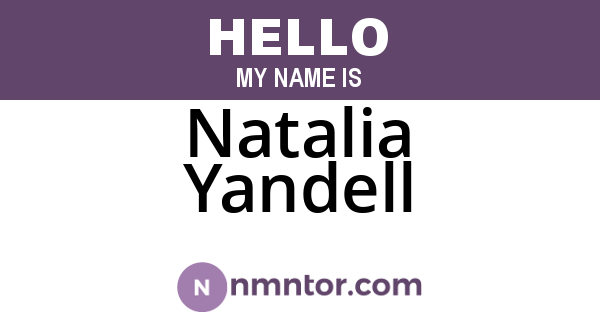 Natalia Yandell