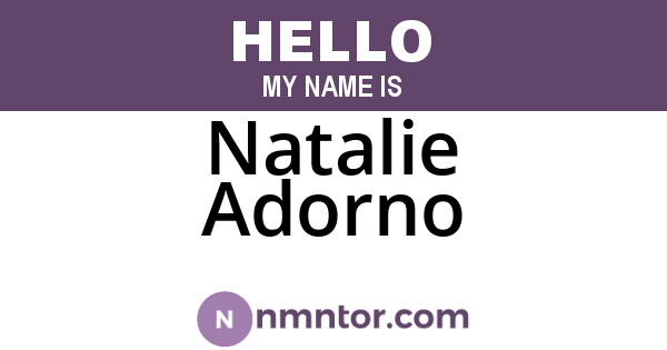 Natalie Adorno