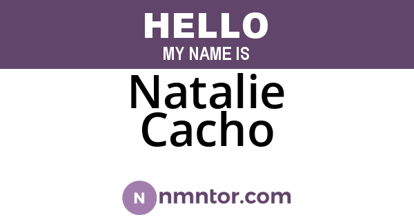Natalie Cacho