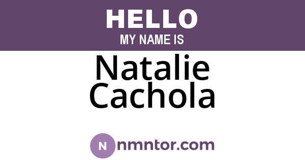 Natalie Cachola