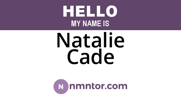 Natalie Cade