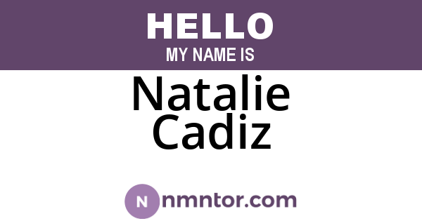 Natalie Cadiz