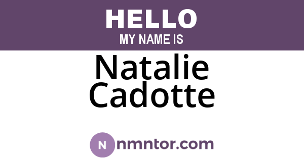 Natalie Cadotte