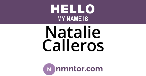 Natalie Calleros