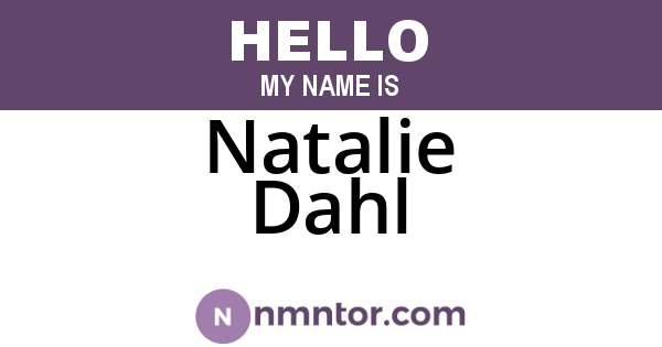 Natalie Dahl